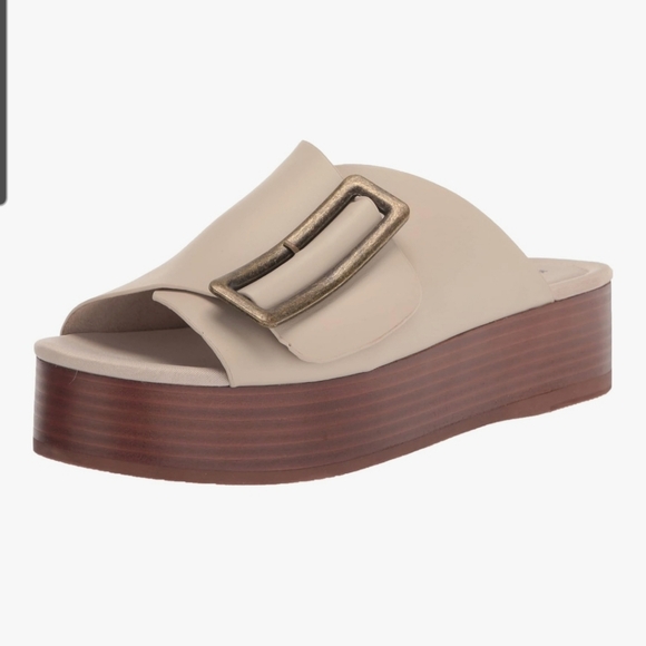Kelsi Dagger Shoes - Anthropologie Kelsi Dagger Brooklyn Dover Platform Cream Buckle Slide -size 6.5